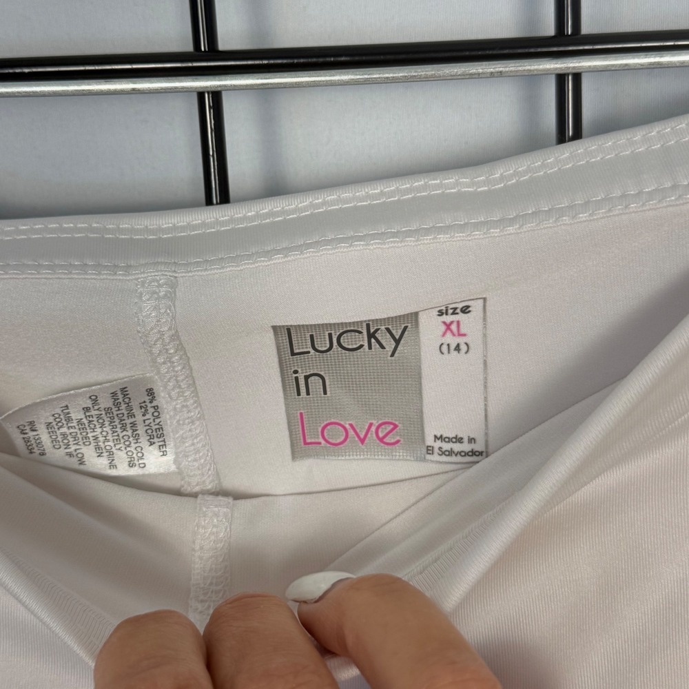 Lucky in Love Sahara Pleat Tier Tennis Skort Women XL White Embroidered Athletic - Picture 2 of 8